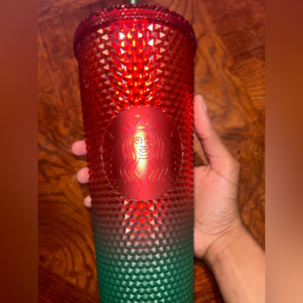 Starbucks Mickey WDW Christmas Tumbler with Straw Red Green SBUXXMAS